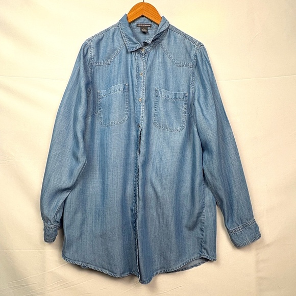 Chelsea & Theodore Women Shirt Blouse XL Button Down Long Sleeve Capsule Rodeo - Picture 1 of 9